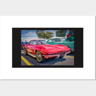 1966 Corvette Sting Ray C2 convertible Posters and Art